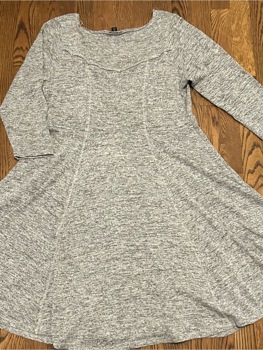torrid Heather Gray Fall Scoop Neck Fit & Flare Midi Dress - Picture 13 of 15